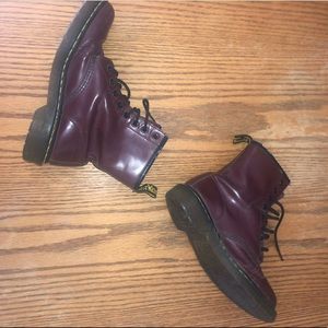 Dr. Marten’s leather burgundy boots